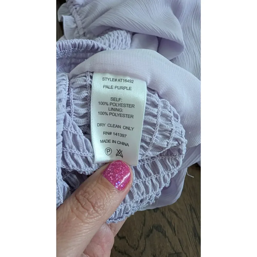 ASTR The Label Lilac Puff Sleeve Square Neck Top